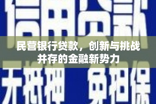 江华民营银行贷款，创新与挑战并存的金融新势力