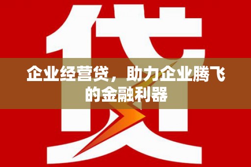 江华企业经营贷，助力企业腾飞的金融利器