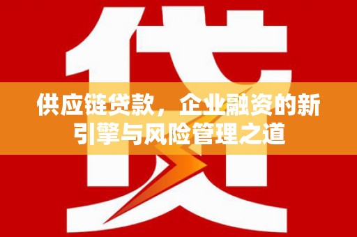 江华供应链贷款，企业融资的新引擎与风险管理之道