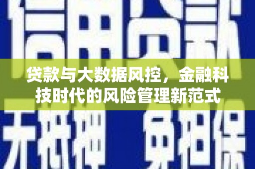江华贷款与大数据风控，金融科技时代的风险管理新范式
