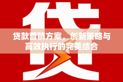 江华贷款营销方案，创新策略与高效执行的完美结合