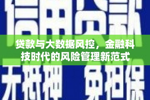 江华贷款与大数据风控，金融科技时代的风险管理新范式