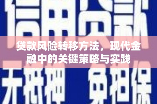 江华贷款风险转移方法，现代金融中的关键策略与实践