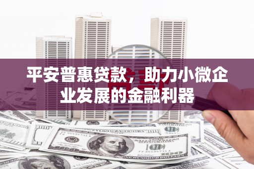 江华平安普惠贷款，助力小微企业发展的金融利器