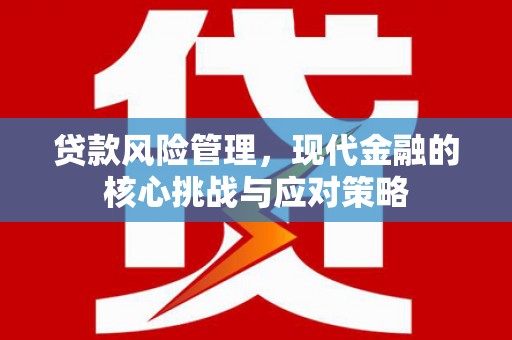江华贷款风险管理，现代金融的核心挑战与应对策略