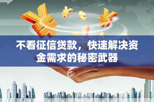 江华不看征信贷款，快速解决资金需求的秘密武器