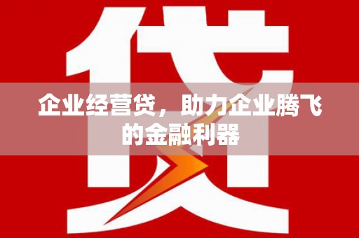 江华企业经营贷，助力企业腾飞的金融利器