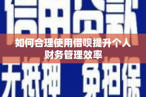 江华如何合理使用借呗提升个人财务管理效率