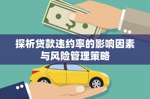 江华探析贷款违约率的影响因素与风险管理策略