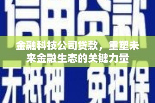 江华金融科技公司贷款，重塑未来金融生态的关键力量