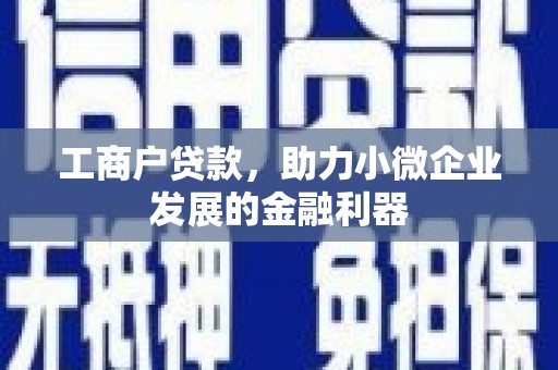 江华工商户贷款，助力小微企业发展的金融利器