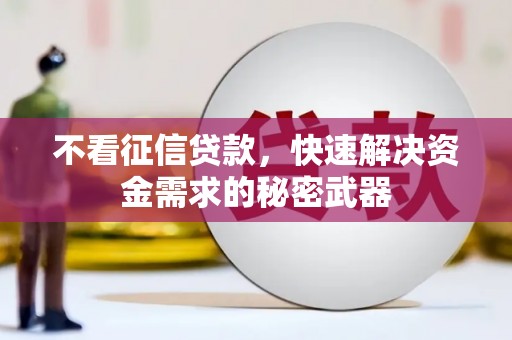 江华不看征信贷款，快速解决资金需求的秘密武器