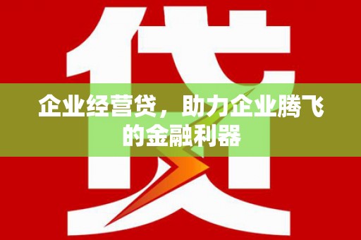 江华企业经营贷，助力企业腾飞的金融利器