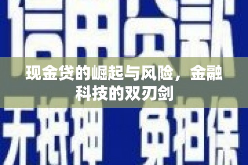 江华现金贷的崛起与风险，金融科技的双刃剑