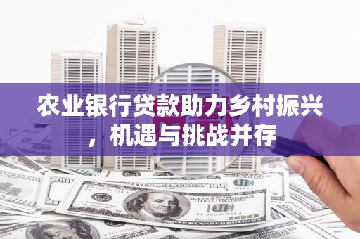 江华农业银行贷款助力乡村振兴，机遇与挑战并存